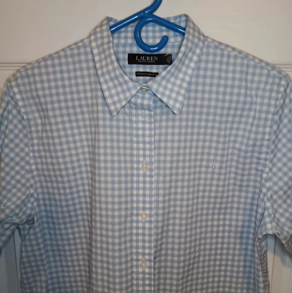 Lauren Ralph Lauren Non Iron Straight Fit Checked Button Front Shirt - Picture 2 of 8